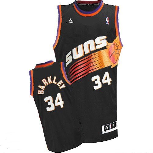 Men's  Phoenix Suns #34 Charles Barkley Soul Black Jersey