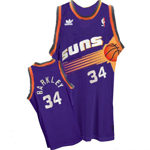 Men's  Phoenix Suns #34 Charles Barkley Soul Road Jersey