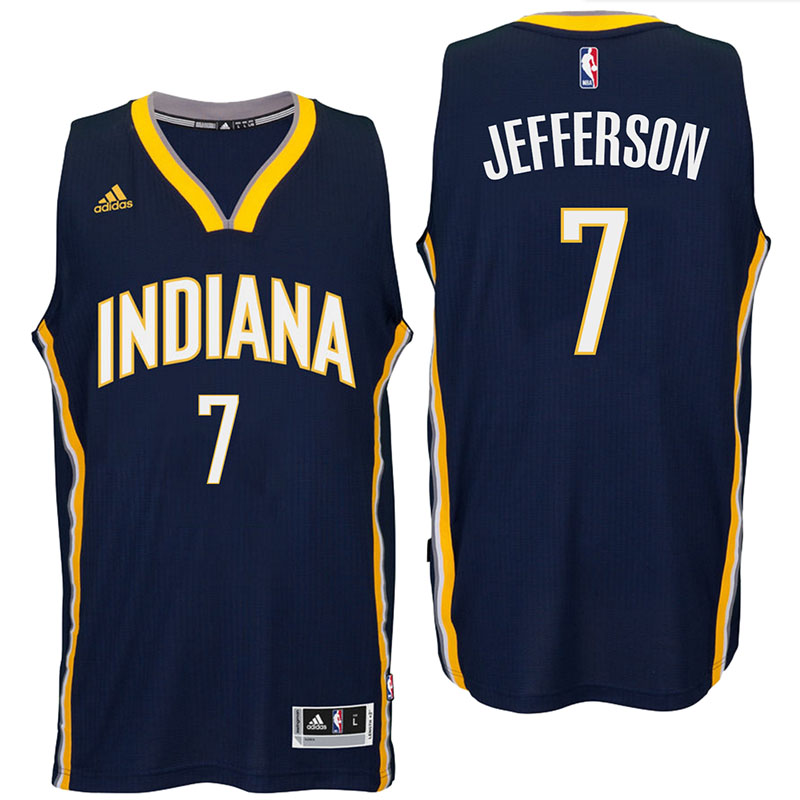 Men's  Indiana Pacers# 7 Al Jefferson 2016-17 Navy Jersey