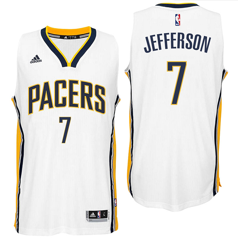 Men's  Indiana Pacers# 7 Al Jefferson 2016-17 White Jersey