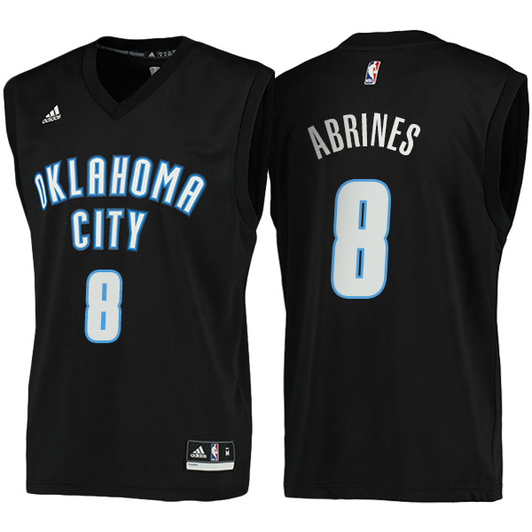 Men's  Alex Abrines Oklahoma City Thunder Adidas Fashion Black Jersey