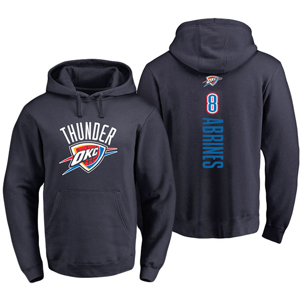 Men's  Alex Abrines Oklahoma City Thunder Personalized Backer Navy Pullover Hoodie