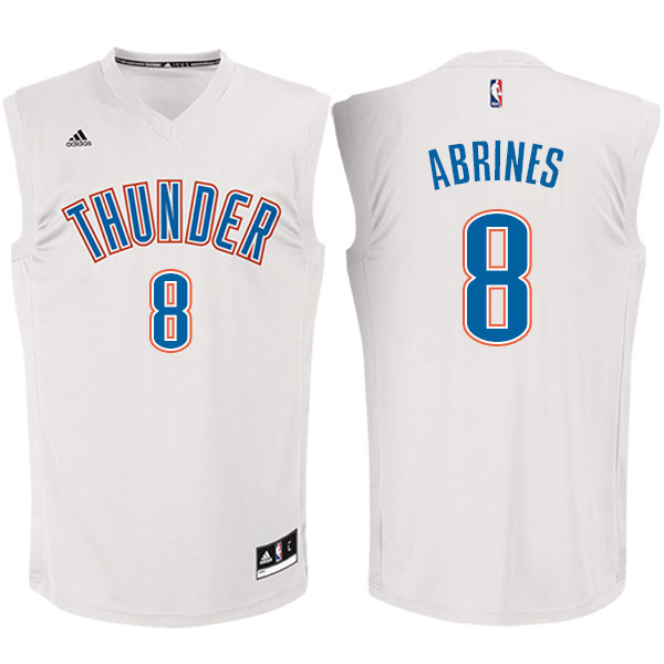 Men's  Alex Abrines Oklahoma City Thunder Adidas Fashion White Jersey