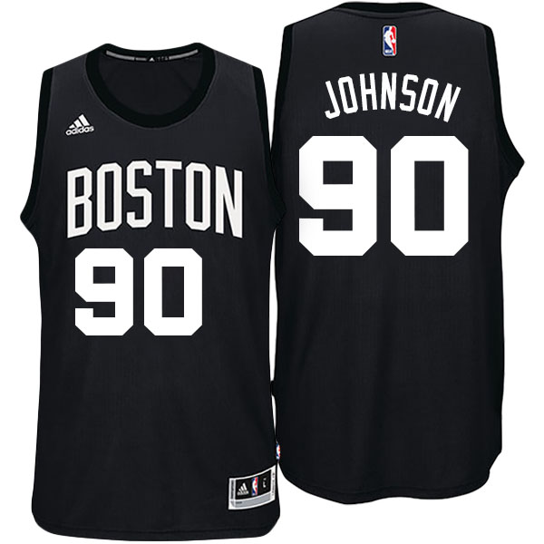 Men's  Amir Johnson Boston Celtics Adidas Fashion Swingman Black Jersey