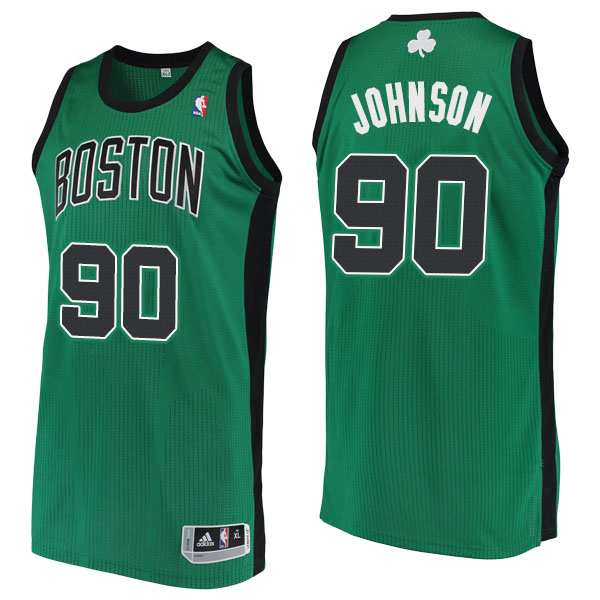 Men's  Amir Johnson Boston Celtics Alternate Finished Authentic Green Jersey