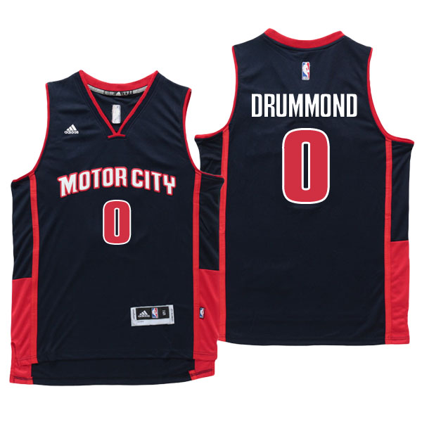 Men's  Andre Drummond Detroit Pistons Motor City New Swingman Navy Blue Jersey