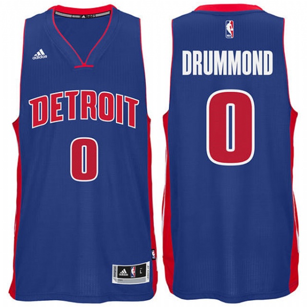 Men's  Detroit Pistons Andre Drummond #0 Road Blue Jersey