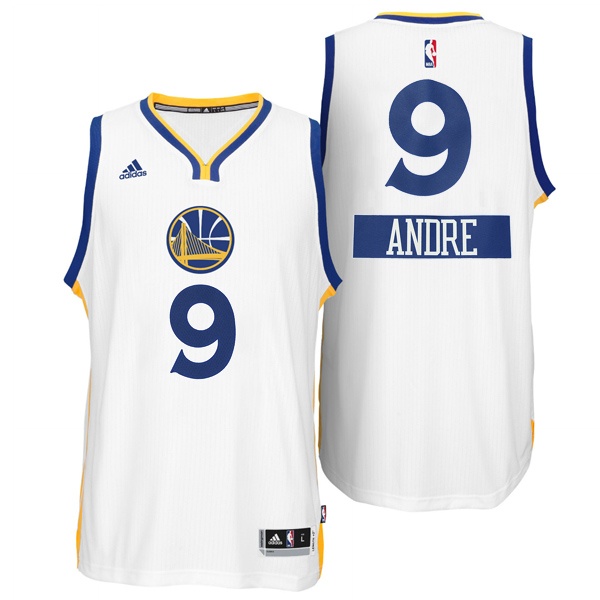 Men's  Warriors #9 Andre Iguodala 2014-15 Christmas White Jersey