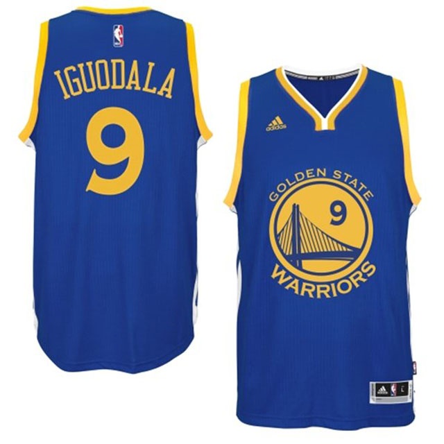 Men's  Warriors #9 Andre Iguodala 2014-15 Blue Swingman Jersey