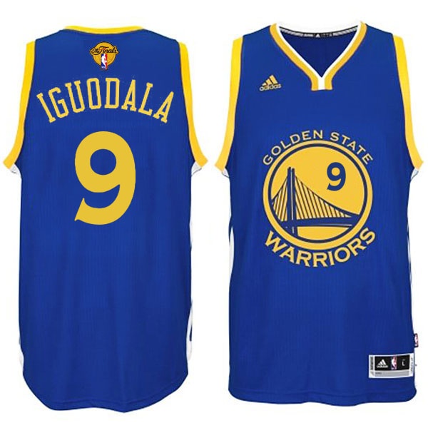 Men's  Andre Iguodala Warriors 2015 Finals Road Blue Jersey