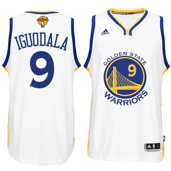 Men's  Andre Iguodala Warriors 2015 Finals Home White Jersey