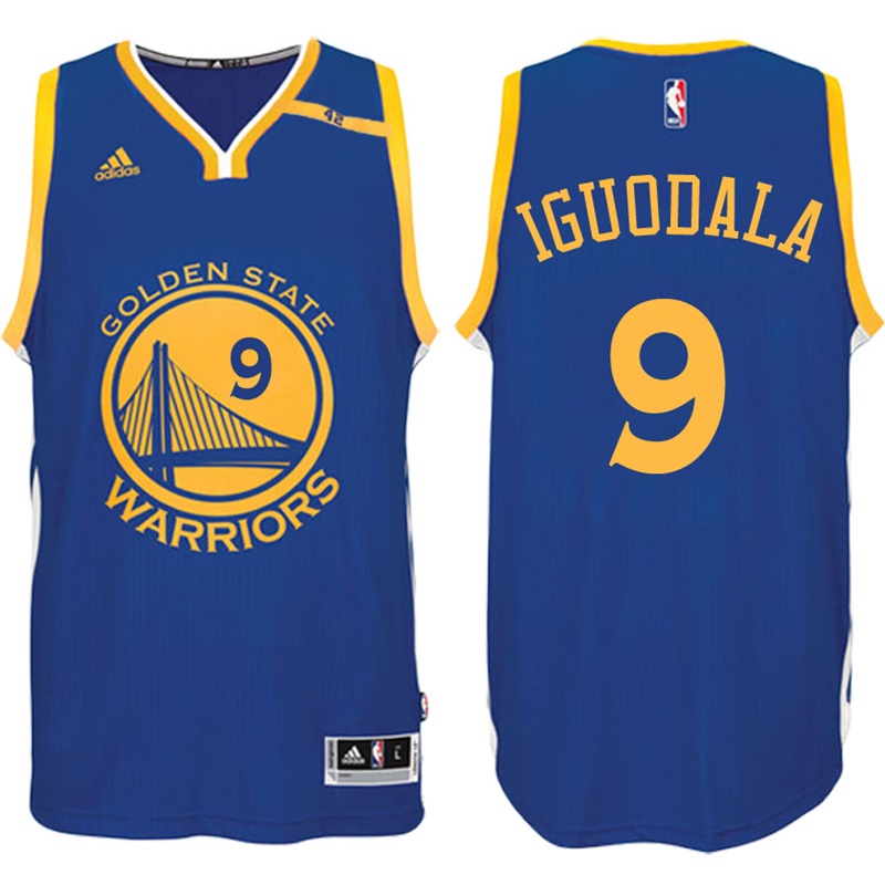 Men's  Andre Iguodala Golden State Warriors 2016-17 42 Patch Blue Jersey