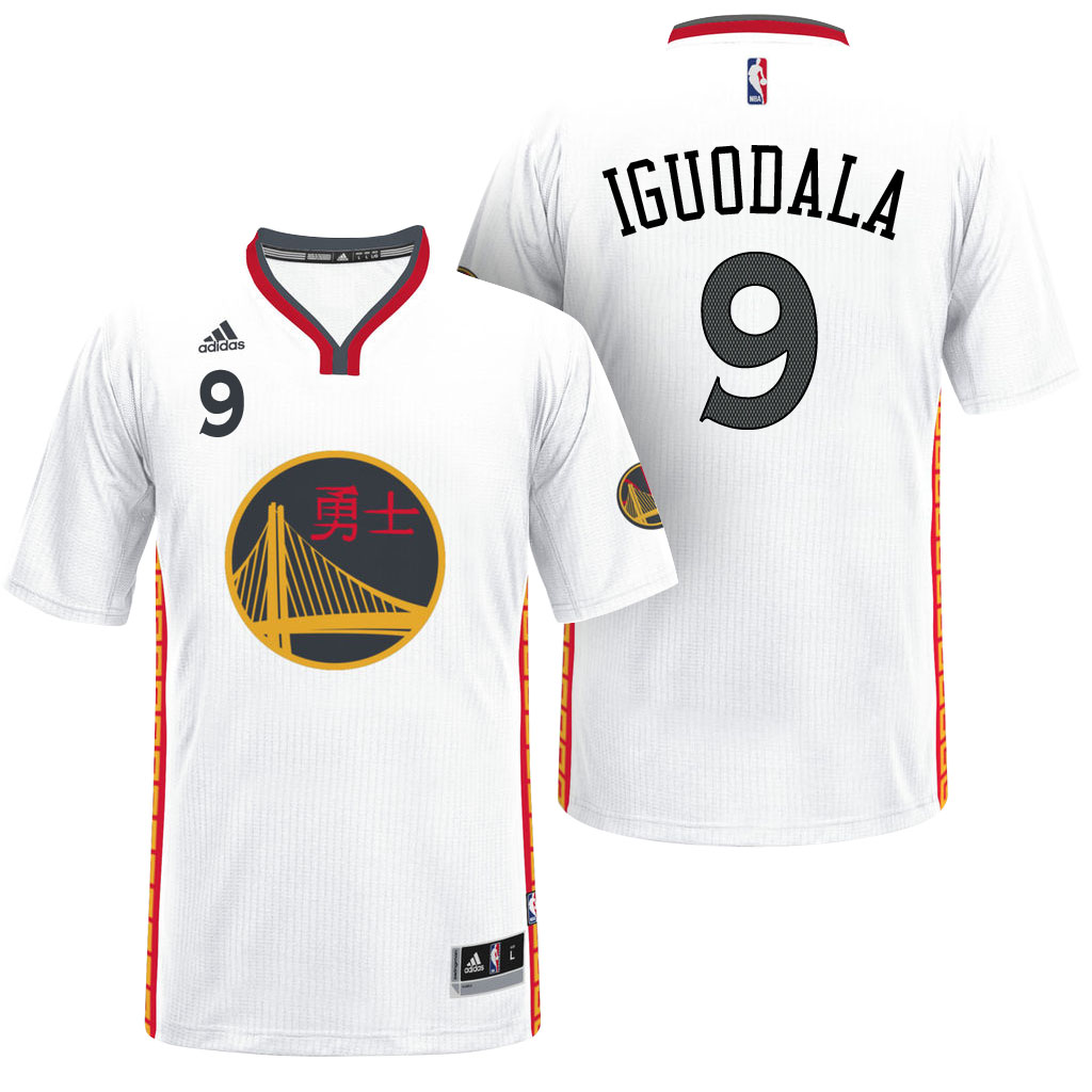 Men's  Andre Iguodala Golden State Warriors 2017 Chinese New Year White Jersey