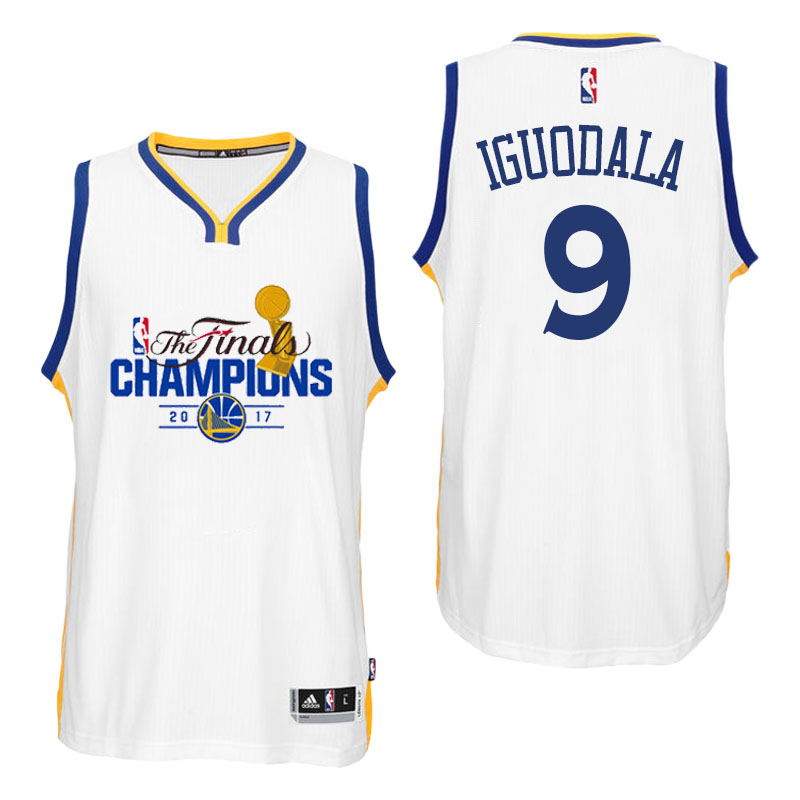 Men's Andre Iguodala Golden State Warriors 2017 NBA the Finals Champion Swingman White Jersey