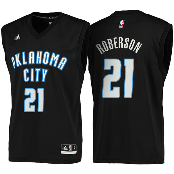 Men's  Andre Roberson Oklahoma City Thunder Adidas Fashion Black Jersey