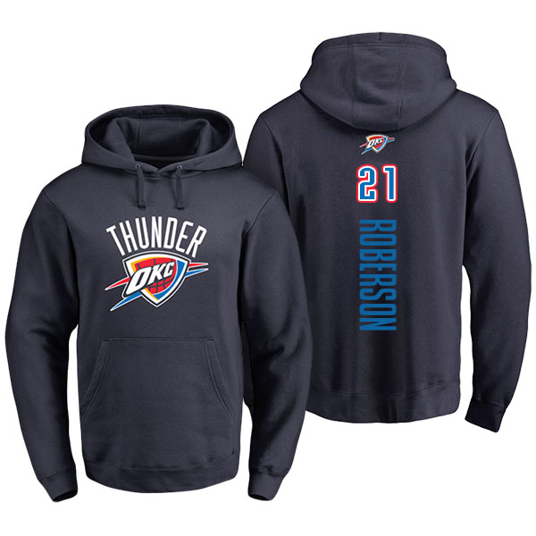 Men's  Andre Roberson Oklahoma City Thunder Personalized Backer Navy Pullover Hoodie