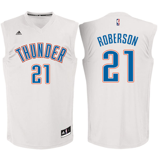 Men's  Andre Roberson Oklahoma City Thunder Adidas Fashion White Jersey