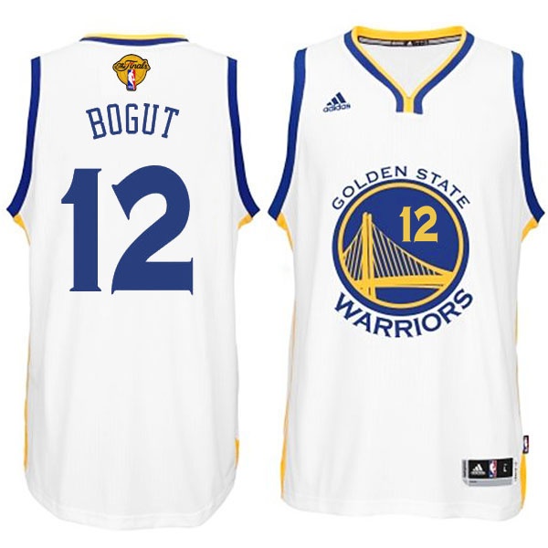 Men's  Andrew Bogut Warriors 2015 Finals Home White Jersey