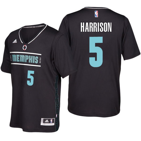 Men's  Men Memphis Grizzlies# 5 Andrew Harrison Black Pride Swingman Jersey