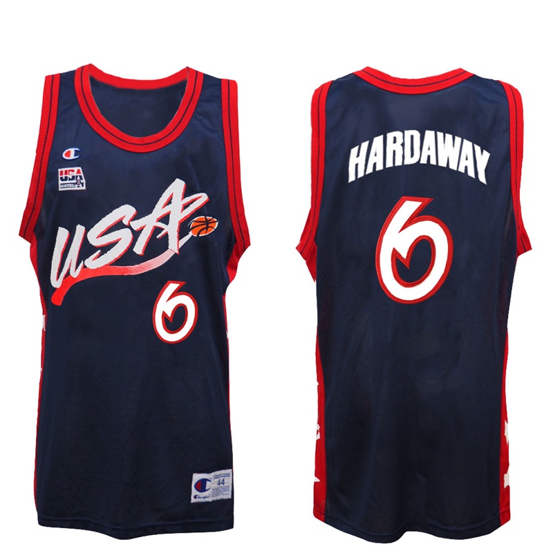 Men's Anfernee Hardaway 1996 Atalanta Olympics USA Dream Team Navy Jersey