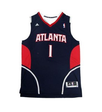 Adidas Atlanta Hawks #1 Tracy McGrady Revolution 30 Swingman Road Jersey front