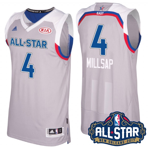 Men's  Atlanta Hawks Paul Millsap 2017 All Star Gray Jersey