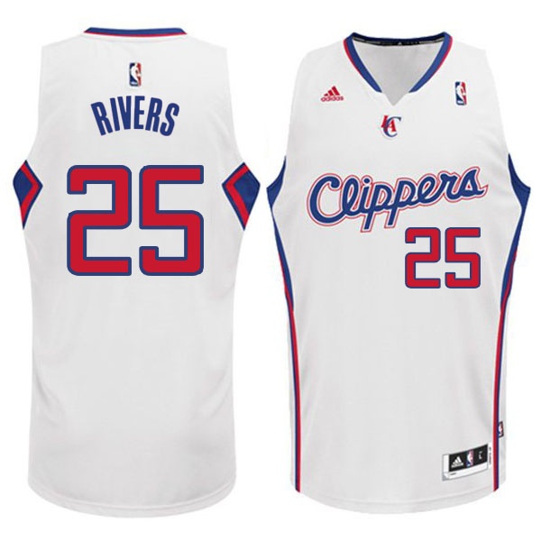 Men's  Clippers #25 Austin Rivers New Swingman Home White Jersey