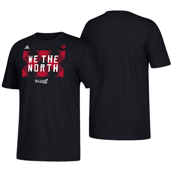 Men's  Toronto Raptors Adidas 2017 NBA playoffs Participant Slogan Black T-shirt