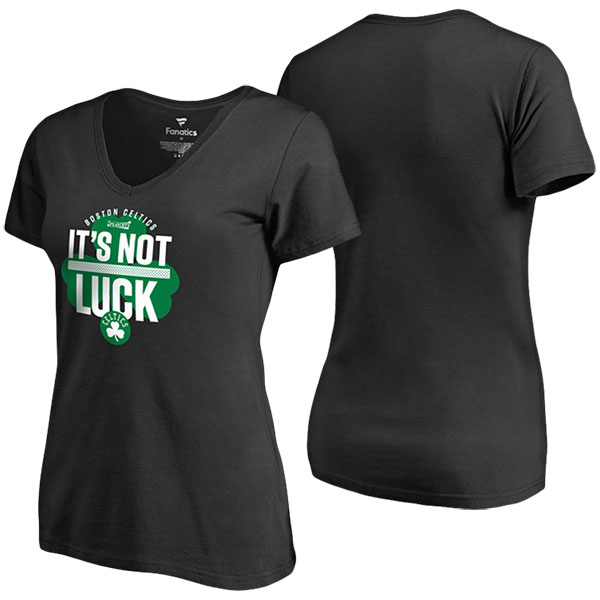 Women's Boston Celtics Fanatics 2017 NBA Playoffs  Branded Participant Drive Black T-shirt