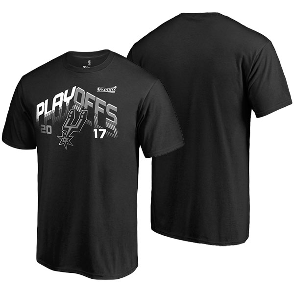 Men's  San Antonio Spurs Fanatics Branded 2017 NBA Playoffs Participant Black T-shirt