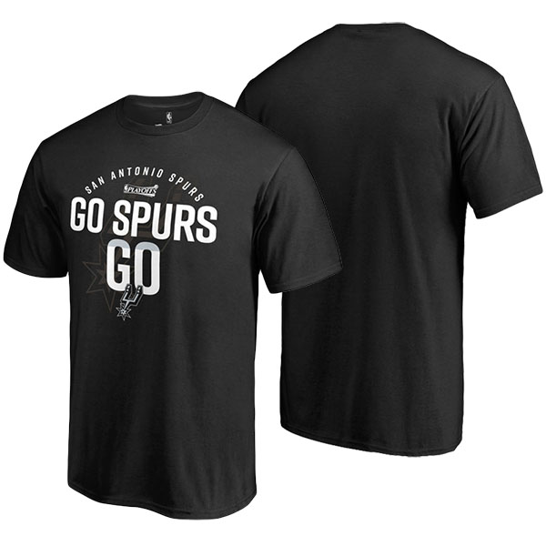 Men's  San Antonio Spurs Fanatics Branded 2017 NBA Playoffs Slogan Black T-shirt