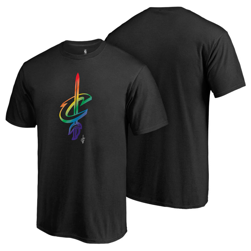 Men's Cleveland Cavaliers Black Fanatics Branded Pride T-shirt