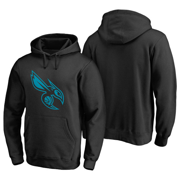 Men's  Charlotte Hornets Fanatics Branded Black Pullover Hoodie