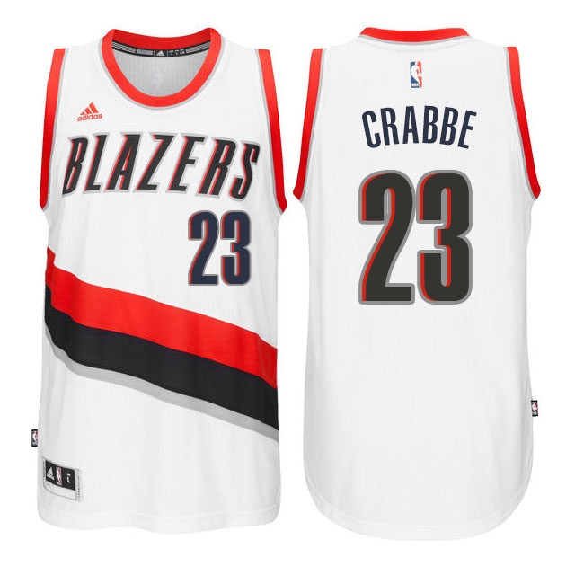 Men's  Blazers #23 Allen Crabbe New Swingman Home Jersey White