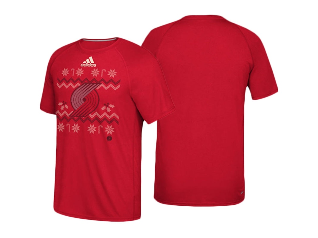 Blazers 2016 Christmas Day climalite Ultimate Red T-Shirt