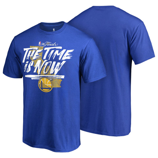 Men's  Golden State Warriors 2017 NBA The Finals Western Conference Champions Locker Room Royal T-shirt