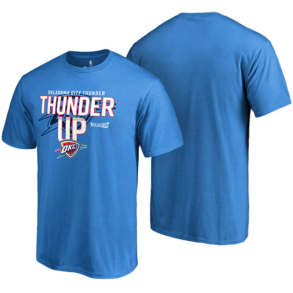 Men's  Oklahoma City Thunder Fanatics Branded 2017 NBA Playoffs Participant Drive Blue T-shirt