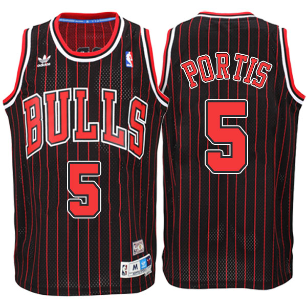 Men's  Bobby Portis Chicago Bulls Hardwood Classics Swingman Black Jersey