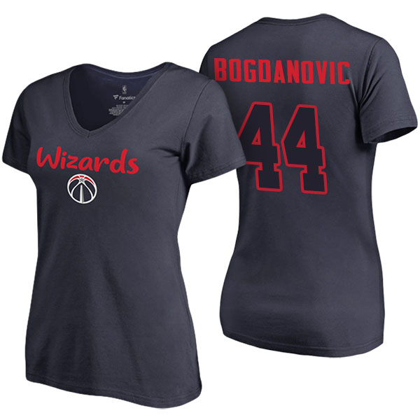 Women's Bojan Bogdanovic Washington Wizards Fanatics Branded Name and Number Navy T-shirt