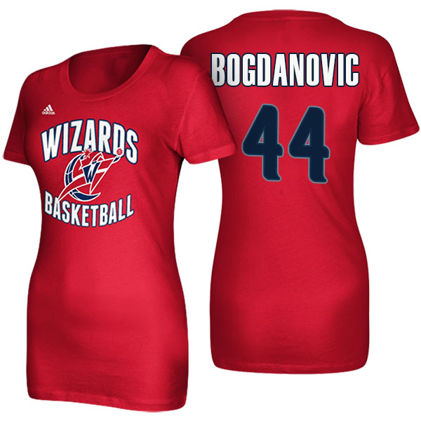 Women's Bojan Bogdanovic Washington Wizards Adidas Name and Number Red T-shirt