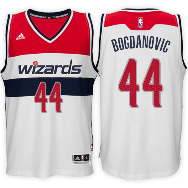 Men's  Bojan Bogdanovic Washington Wizards Adidas Swingman Alternate White Jersey