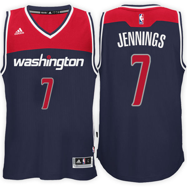 Men's  Brandon Jennings Washington Wizards Adidas Swingman Road Navy Jersey