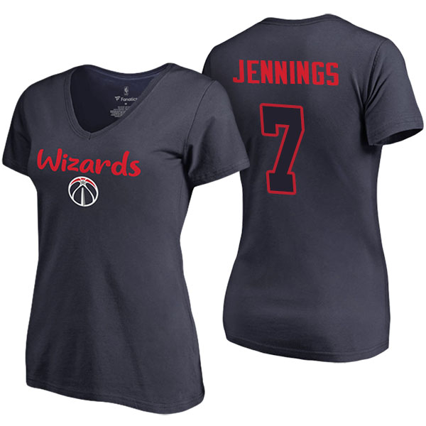 Women's Brandon Jennings Washington Wizards Fanatics Branded Name and Number Navy T-shirt