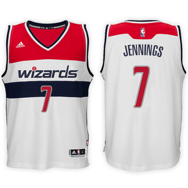 Men's  Brandon Jennings Washington Wizards Alternate Adidas Swingman White Jersey