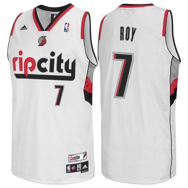 Men's  Blazers Brandon Roy Rip City Revolution 30 White Jersey