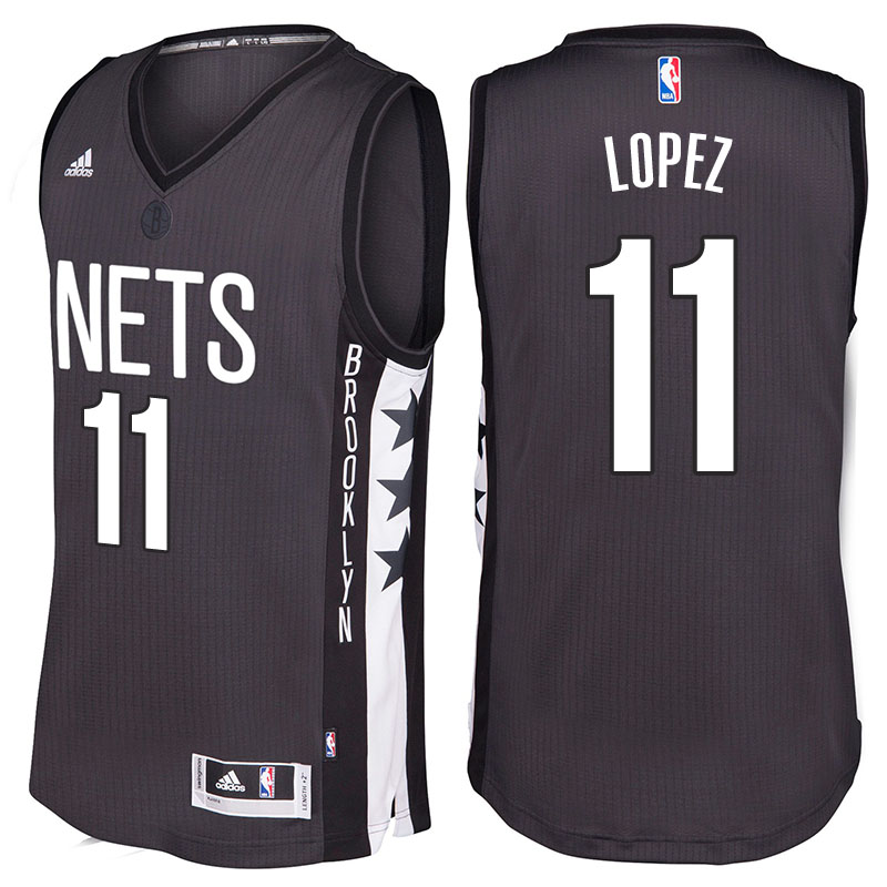 Men's  Brook Lopez Brooklyn Nets 2016-17 Remix Gray Jersey