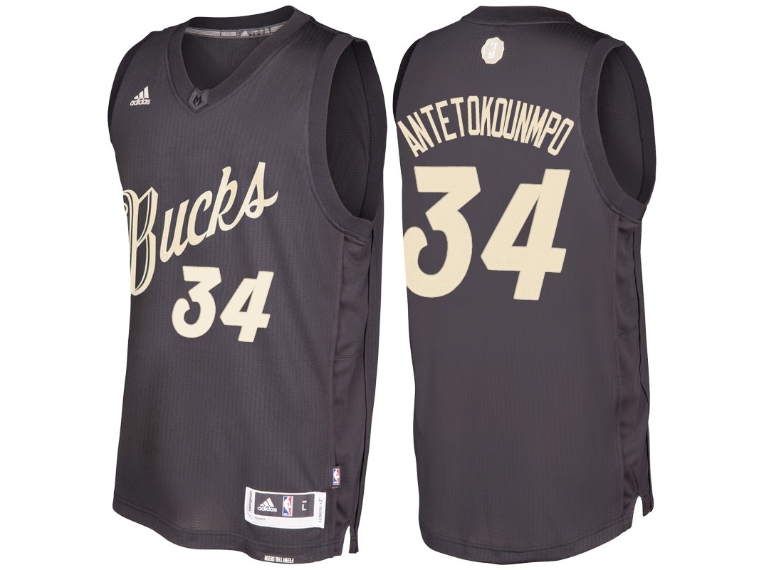 Bucks 2016 Christmas Day Swingman Black Jersey