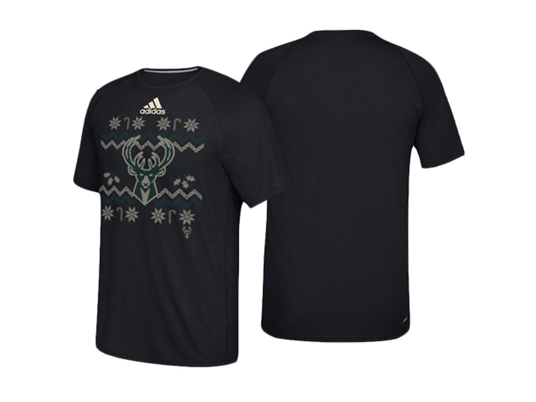 Bucks 2016 Christmas Day climalite Ultimate Black T-Shirt