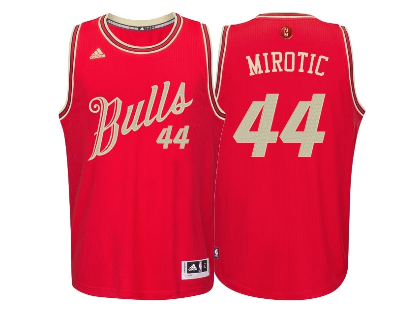 Bulls 2015 Christmas Day Swingman Red Jersey