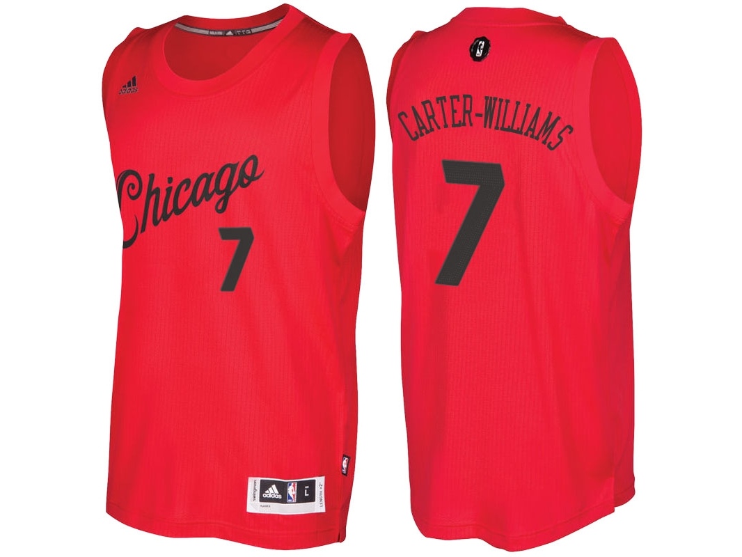 Bulls 2016 Christmas Day Swingman Red Jersey